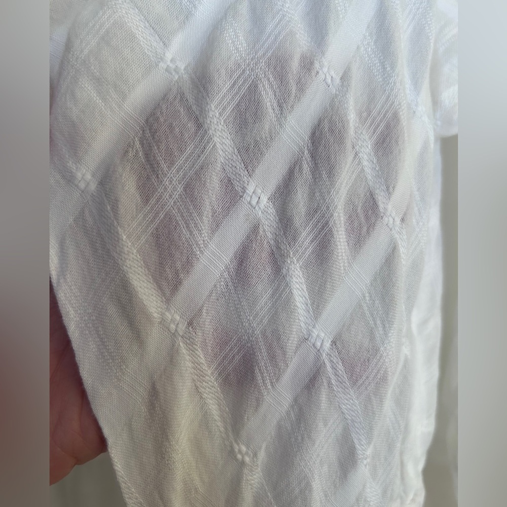 Free People White Long Sleeve Cotton Jumpsuit, Elastic Waist, Bust Tie Front, M - Picture 2 of 12